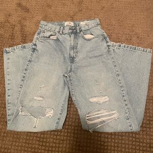 Light Wash Loose Straight Jean